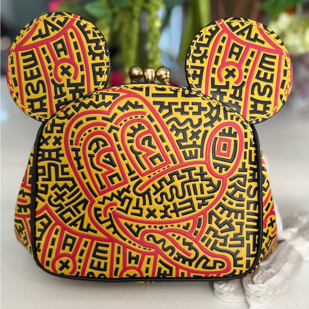 Coach Disney Mickey Mouse x Keith Haring Kisslock Limited Edition Bag ~ NWT - Picture 12 of 16